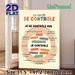 French Control Circle Mental Health Painting Poster, Warm-toned Typographic Chart Poster, Aids Emotional Regulation, Suitable For Therapy Room, Office_maomaolike.com