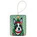 Boston Terrier Christmas Porcelain Ornament Christmas Tree Hanging Decorations For Home Christmas Holiday, Rectangle, Gift, Multicolor_maomaolike.com