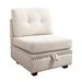 Vintage Modular Sectional Sofa, Convertible Multiple Combination Sofa Couch With Storage, Memory Foam, Vintage Copper Nail Modular Sectionals M-Middle Module Beige (1 Middle Stool)_maomaolike.com