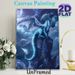 Moonlit Ice Dragon Painting Poster, Mystical Glowing Icy Dragon Perched On Rocky Peak Under Full Moon Poster, Captivating Fantasy Decor Ideal For_maomaolike.com
