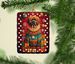 Tibetan Mastiff Holiday Christmas Porcelain Ornament Christmas Tree Hanging Decorations For Home Christmas Holiday, Rectangle, Gift, Multicolor_maomaolike.com