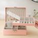 Double-Layer Lockable Organizer, Earring And Storage Necklace Ring Accessories Box, Hand Jewelry Packaging Box_maomaolike.com