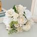 Festive & Party Supplies Bride Bridesmaid Wedding Bouquet White Champagne Artificial Rose Simulation Decoration Bow Tassel Bouquet_maomaolike.com