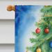 Black Labrador Retriever Christmas Reindeer House Flag Large Porch Sleeve Pole Decorative Outside Yard Banner Artwork Wall Hanging, Polyester, House Size, Multicolor_maomaolike.com