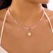 Retro Golden-Toned Sun Pendant Necklace For Women Elegant Turquoise Beads Chain Choker Neck Statement Party Vintage_maomaolike.com