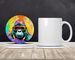 Hippie Animal Gorilla Large Sandstone Coasters Pack Of 4 Absorbent Round Coasters Decor Gifts For Men Or Women, 4 In, Multicolor_maomaolike.com