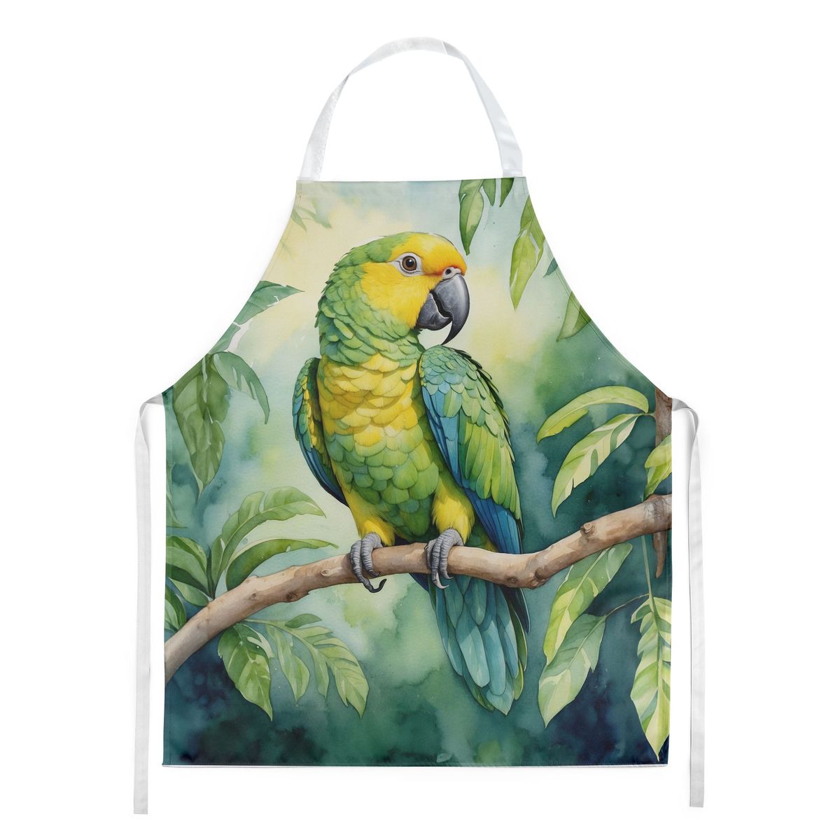 Yellownaped Parrot Apron Cooking Kitchen Server Baking Crafts Gardening For Adult Women Men, Unisex, Large, Multicolor_maomaolike.com