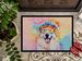 Great Pyrenees Hippie Dawg Doormat Front Door Mat Indoor Outdoor Rugs For Entryway, Non Slip Washable Low Pile, 24H X 36W_maomaolike.com