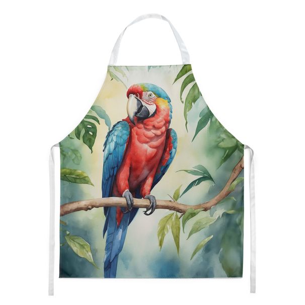Macaw Parrot Apron Cooking Kitchen Server Baking Crafts Gardening For Adult Women Men, Unisex, Large, Multicolor_maomaolike.com