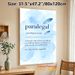 Paralegal Definition Painting Poster, Soft Blue Watercolor Style Poster, Humorous Legal-themed Decor, Ideal For Law Offices And Study Spaces_maomaolike.com