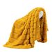 Cross Border Luxury Soft Rabbit Plush Striped Home Decoration Sofa Cover Small Blanket_maomaolike.com