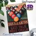 Billiards Themed Painting Poster, Vintage Distressed Billiard Balls & Slogan Poster, Retro Decorative Piece Ideal For Billiards Room, Game Room_maomaolike.com