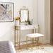 Vanity Mirror Table Set, Makeup Desk Vanity With Stool, Vintage Bedroom Vanity Lots Storage Dressing Table White For Women And Girls_maomaolike.com
