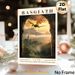 Basgiath Dragon & Castle Painting Poster, Atmospheric Fantasy Style Poster, Captivating Scene Of Dragon Flying Over Misty Mountain Castle At Golden_maomaolike.com