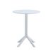 3 Piece Plastic Arm Chair Bistro GRS Premium Ocean Plastic, White_maomaolike.com