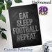 Football Themed Painting Poster, Chalkboard-style Monochrome Text Poster, Sports-inspired Daily Slogan Decor Ideal For Bedroom, Game Room Or_maomaolike.com