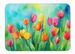 Tulips In Watercolor Memory Foam Kitchen Mat Machine Washable Anti-Fatigue Mat Cushion Comfort Bath Mat Or Kitchen Rug_maomaolike.com