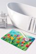 Tulips In Watercolor Memory Foam Kitchen Mat Machine Washable Anti-Fatigue Mat Cushion Comfort Bath Mat Or Kitchen Rug_maomaolike.com