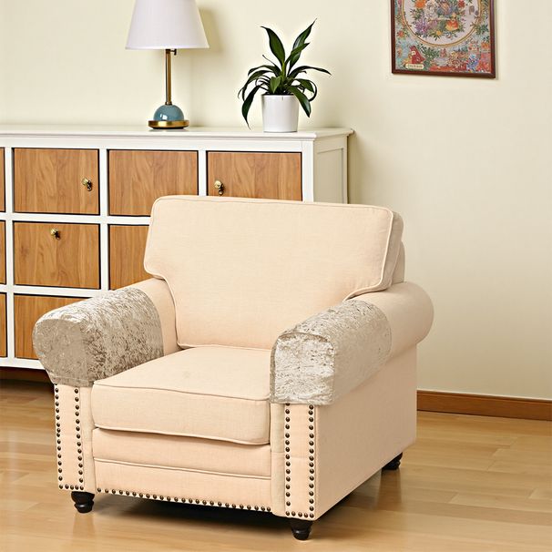 summer Cross-Border Elastic Solid Color Gold Diamond Velvet Sofa Cover Protective Slipcover Anti-Slip Armrest Towel Summer Dropshipp_maomaolike.com