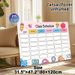 Class Schedule Painting Poster, Cute Cartoon Stationery-themed Poster, Clear Structured Layout To Organize Daily Courses Ideal For Classroom_maomaolike.com