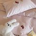 100S Long-Staple Four-Piece Set Cute Rabbit Towel Embroidered Duvet Cover Sheet 100% Cotton For 1.8m Bed_maomaolike.com