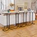 Console Table Narrow Sofa Table With Stable Metal Legs Entrance Table Home Decor Behind The Couch Table Modern Foyer Table For Living Room, Entryway, Hallway (Black)_maomaolike.com