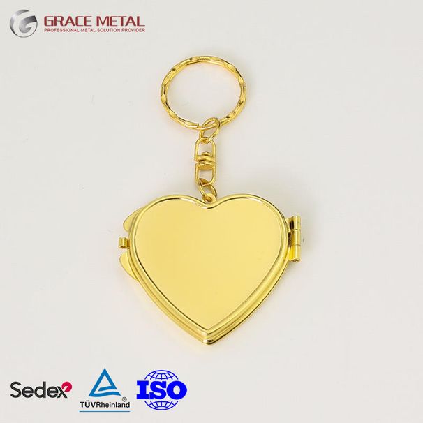 Gold Heart Shaped Mini Epoxy Resin Mirror, Colorful Modern Decorative Pocket Mirror, Compact Beauty Mirror For Thanksgiving Holiday Gift
_maomaolike.com
