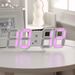 Auto-Sensing Digital LED Clock With 3D Display, Multi-Function, Wall/Table Dual Use, 12 Color Options_maomaolike.com