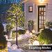 5.9ft Lighted Artificial Olive Tree With LED Fairy Lights With LED Fairy Lights For Garden Patio Front Door Party Indoor Outdoor Decor_maomaolike.com