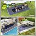 Reversible Outdoor Rug, Waterproof Plastic Straw With Carry Bag, 9 X 18, Blue & White Gourd Border_maomaolike.com