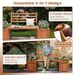 Outdoor Planter Box Wooden Bench Set With 2 Open-ended Planter Boxes And Salt Backrest Boxes With Open-ended Bases For Various Outdoor Spaces Like Balconies, Gardens_maomaolike.com