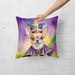 Chihuahua King Of Mardi Gras Throw Pillow Machine Washable, Indoor Outdoor Decorative Pillow For Couch, Bed Or Patio, 18Hx18W_maomaolike.com