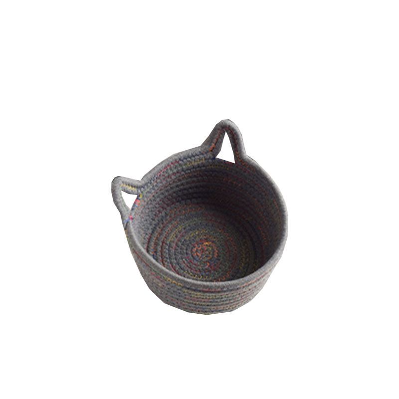 Environmentally Friendly Cotton Rope Fabric Handmade Storage Basket, Key Remote Control, Stationery, Jewelry, Cosmetics,_maomaolike.com