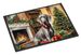 Weimaraner Cozy Christmas Doormat Front Door Mat Indoor Outdoor Rugs For Entryway, Non Slip Washable Low Pile, 24H X 36W_maomaolike.com