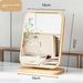 Wooden Element Simple Makeup Rotatable Home Student Dormitory Portable Desktop Dressing Mirror_maomaolike.com