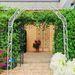 Metal Garden Arch W74.4'' X H98.4'' Garden Arbor Trellis Climbing Plants Support Rose Arch Outdoor Arch_maomaolike.com