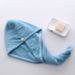 Super Absorbent Coral Fleece Hair Towel Wrap Ultra Soft Thick Quick Dry Bath Cap For Women_maomaolike.com