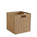 Woven Grid Cabinet Bookshelf Bookcase Living Room Miscellaneous Box Imitation Rattan Frame Storage Basket_maomaolike.com