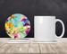 Orchids In Watercolor Large Sandstone Coasters Pack Of 4 Absorbent Round Coasters Decor Gifts For Men Or Women, 4 In, Multicolor_maomaolike.com