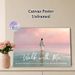 Religious "Walk With Me" Scripture Painting Poster, Serene Pastel Seascape With Robed Figure Poster, Inspirational Biblical Quote Decor Ideal For_maomaolike.com