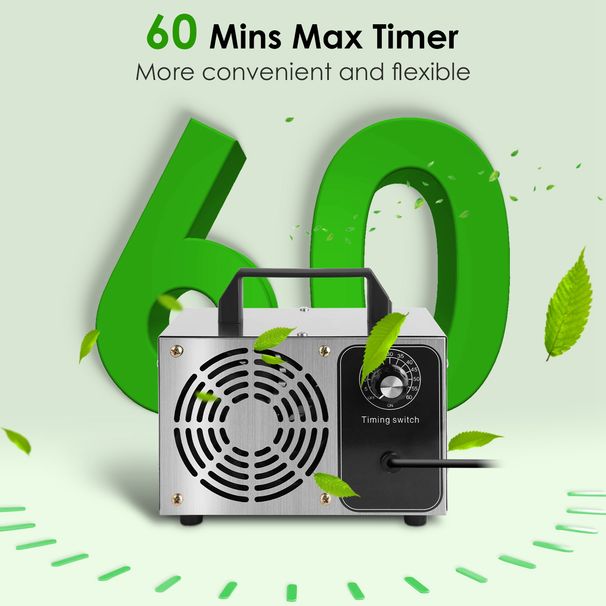 1Pc 110W 50000mg Per Hour Ozone Generator Odor Eliminator Ionizer Air Purifier With 60Mins Timer Cover Up To 3229Sq.Ft For Rooms Cars Pets_maomaolike.com