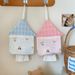 Cute Lace Bear High Aesthetic Box, Wall-mounted, No-drill Fabric Tissue Storage Bag_maomaolike.com