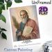 St. Barnabas Religious Painting Poster, Realistic Soft-toned Portrait Of The Apostle With Halo, Palm Frond And Book Poster, Inspirational Spiritual_maomaolike.com