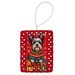 Biewer Terrier Holiday Christmas Porcelain Ornament Christmas Tree Hanging Decorations For Home Christmas Holiday, Rectangle, Gift, Multicolor_maomaolike.com