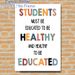 Education & Health Inspirational Quote Painting Poster, Warm-toned Typographic Poster, Motivational Lettered Decor Suitable For Classrooms And Study_maomaolike.com