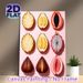 Tropical Fruit Slice Painting Poster, Vibrant Fresh Sliced Exotic Fruits Poster, Eye-catching Colorful Fruit Display, Ideal For Kitchen And Dining_maomaolike.com