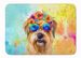 Cairn Terrier Hippie Dawg Memory Foam Kitchen Mat Machine Washable Anti-Fatigue Mat Cushion Comfort Bath Mat Or Kitchen Rug_maomaolike.com