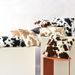 Home Furniture Cow Pattern Plush Double Sided Car Hug Pillow Cover Home Literary Style Color Matching Pillow Cushion Cover_maomaolike.com