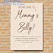 Baby Shower "How Big Is Mommy's Belly" Painting Poster, Warm-toned Elegant Calligraphy Poster, Interactive Party Game Ideal For Baby Shower Gatherings_maomaolike.com