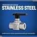 ESSENTIAL WASHER High Temp Pressure Washer Ball Valve, Stainless Steel 6000 PSI, 3/8" Female BSP Shut Off Valve_maomaolike.com